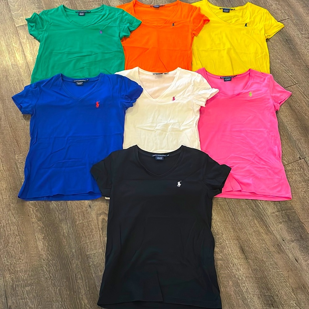 Women’s Ralph Lauren Sport V-Neck T-Shirts. All size XS. In perfect condition.